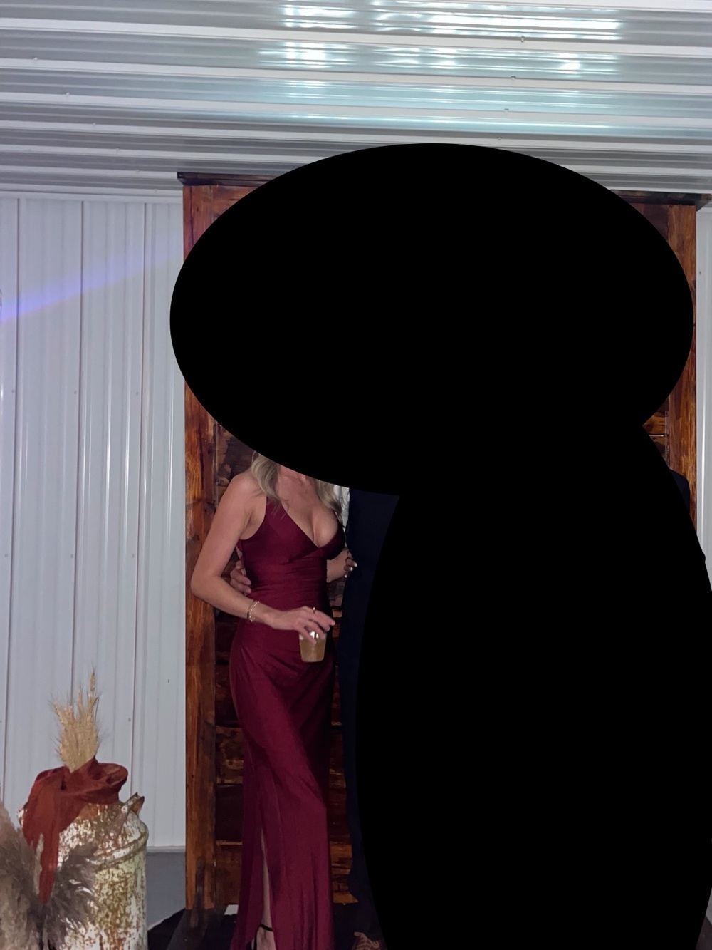 Burgundy formal dress